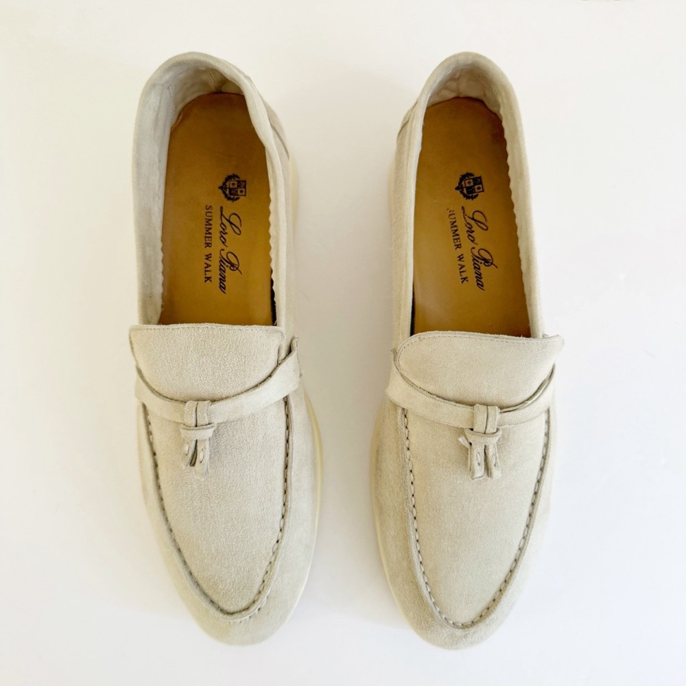 LORO PIANA SUMMER WALK SUEDE LOAFER SHOES - Picture 2 of 12